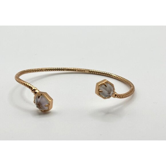 Kendra Scott Gold-Tone Open Cuff Bracelet With Hexagonal Crystal Accents - Picture 1 of 9